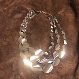 Triple Strand Silver Necklace